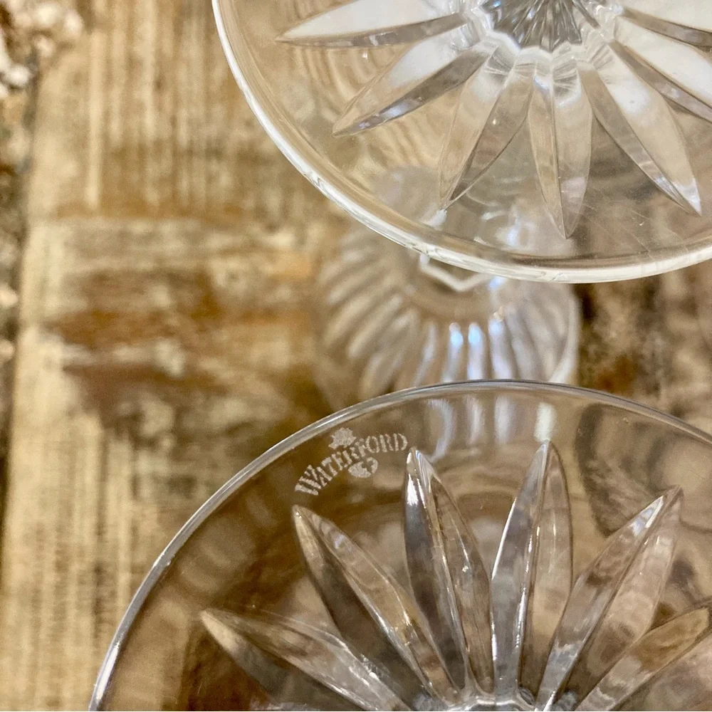 Set of 4 Waterford Laurel Water Goblets 8.5” Tall Crystal Made in Germany